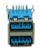 USB 3.0 Connector A TYPE, Double, Silver