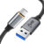 CABLETIME καλώδιο USB-C σε USB CT-AMCMG2, 60W, 10Gbps, 1m, μαύρο