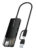 CABLETIME USB hub CT-HUBT5-PB, 4x θυρών, 10Gbps, USB/USB-C σύνδεση, μαύρο