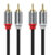CABLETIME καλώδιο ήχου 2x RCA σε 2x RCA CT-RCA, 3m, μαύρο