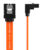 CABLETIME καλώδιο SATA III CT-SATA3R, γωνιακό, 6Gbps, 0.50m, πορτοκαλί