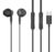 CELEBRAT earphones με μικρόφωνο D12, USB-C σύνδεση, Φ14.2mm, 1.2m, μαύρα