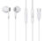 CELEBRAT earphones με μικρόφωνο D12, USB-C σύνδεση, Φ14.2mm, 1.2m, λευκά