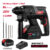 DELI κρουστικό σκαπτικό μπαταρίας DE-DC20-2D4, Brushless, 20V, 2x 4Ah, 2J