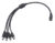 FOLKSAFE splitter DC1F4M, 1 θηλυκό σε 4 αρσενικά, 5.5×2.1mm, 4τμχ