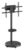 BRATECK βάση τηλεόρασης δαπέδου FS38-46TWE, 37-86″, έως 50kg, με ράφι & cable management, ροδάκια, μαύρη