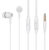 CELEBRAT earphones με μικρόφωνο G25, 3.5mm σύνδεση, Φ10mm, 1.2m, λευκά