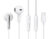 CELEBRAT earphones με μικρόφωνο G37, USB-C σύνδεση, 14.2mm, 1.2m, λευκά