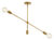 POWERTECH φωτιστικό οροφής HLL-0033, 2x E27, μεταλλικό, chrome gold