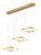 POWERTECH LED φωτιστικό οροφής HLL-0101, 35W, 4000K, 70x120cm, χρυσό