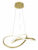 POWERTECH LED φωτιστικό οροφής HLL-0208, 48W, 4000K, Φ50cm x 120cm, χρυσό