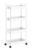 HOME USE τρόλει κουζίνας HUH-0163, 4 θέσεων, 40×21.5×91.5cm, λευκό