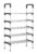HOME USE παπουτσοθήκη HUH-0181, 5 ράφια, 60x30x95cm, μαύρη-ασημί