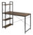 HOME USE γραφείο HUH-0249 με ραφιέρα, 120x60x122cm, καφέ/μαύρο