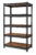 HOME USE μεταλλική ραφιέρα HUH-0261 με 5 ράφια, 90x40x183cm, burned wood