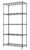 HOME USE μεταλλική ραφιέρα HUH-0270 με 5 ράφια, 90x35x175cm, μαύρη