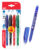 MP σετ στυλό διαρκείας PE217-2, erasable, 0.7mm, μπλε/μαύρο/πράσινο/κόκκινο, 4τμχ