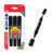 MP ανεξίτηλος μαρκαδόρος PE460-1, με 2x μύτες 2/5mm & 2mm, μαύρος, 3τμχ