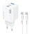 POWERTECH μίνι φορτιστής τοίχου PT-1671 με καλώδιο, USB/2x USB-C, 100W, GaN, λευκός
