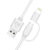 POWERTECH καλώδιο USB σε Micro/Lightning PT-707, MFi, 2.4A, 1m, λευκό