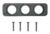 POWERTECH πάνελ πρίζας για σκάφη & οχήματα PTL-014, 3 θέσεις, 150x43mm