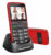 POWERTECH κινητό τηλέφωνο Sentry Eco V2, dual SIM, πλήκτρο SOS, κόκκινο