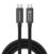 POWERTECH καλώδιο USB-C PTR-0165, USB4, 240W, 40Gbps, 8K/60Hz, 1m, μαύρο