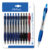 BEBASIC σετ στυλό διαρκείας ballpoint S065, 1mm μύτη, 14.5cm, μπλε/μαύρο/κόκκινο, 10τμχ