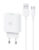 USAMS φορτιστής τοίχου SCXLTZ02 με καλώδιο USB-C, USB, 18W, λευκός