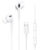 USAMS earphones με μικρόφωνο EP-41, Lightning, Φ10mm, 1.2m, λευκά