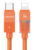 USAMS καλώδιο Lightning σε USB-C SJ776, 30W, 480Mbps, 1.2m, πορτοκαλί