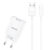 USAMS φορτιστής τοίχου T21OCLN01 με καλώδιο Lightning, USB 2.1A, λευκός