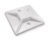POWERTECH αυτοκόλλητη βάση δεματικών TIES-004, 30x30mm, 50τμχ, λευκό