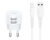 USAMS φορτιστής τοίχου T20 & καλώδιο Lightning, 2x USB, 2.1A, λευκός