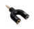 Μετατροπέας 3.5mm 4 poles to 2×3.5mm Audio jack