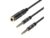 ATC Μετατροπέας 3.5mm 4PIN Θηλ. σε Audio/Mic 30cm