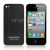 Brushed Metal  Battery Cover with Black Frame for iPhone 4S(Black)