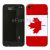 Canada Flag Style Glass Back Cover for iPhone 4