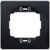 EON E6801.E1E One-gang frame 80×80, soft-touch black with black holder