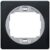 EON E6801.E1S One-gang frame 80×80, soft-touch black with silver holder