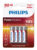 Philips Power Alkaline Μπαταρία LR03P BL4 AAA (4τμχ)