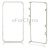 Plastic Touch Frame holder for iPhone 4S(White)