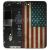 Retro American Flag Pattern  Glass Back Cover for iPhone 4S